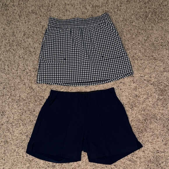 Adidas Checkered Skort and Navy Shorts Bundle - Picture 1 of 5